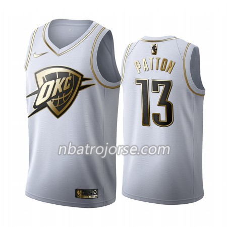 Män Oklahoma City Thunder Tröja Justin Patton 13 2019-20 Nike Vit Golden Edition Swingman